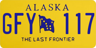 AK license plate GFY117