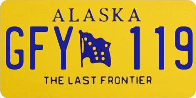 AK license plate GFY119