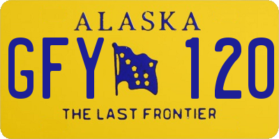 AK license plate GFY120