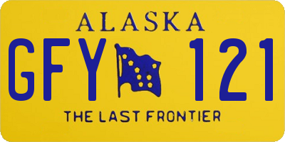 AK license plate GFY121