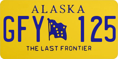 AK license plate GFY125