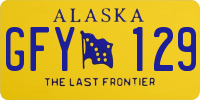 AK license plate GFY129