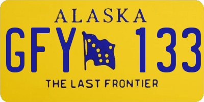 AK license plate GFY133