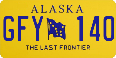 AK license plate GFY140