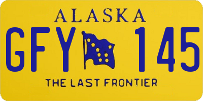AK license plate GFY145