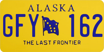 AK license plate GFY162