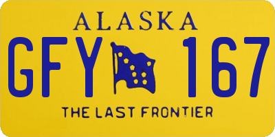 AK license plate GFY167