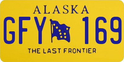 AK license plate GFY169