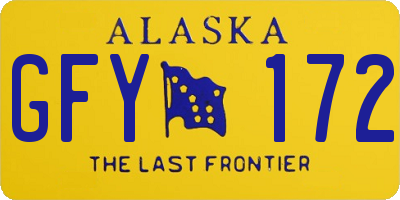 AK license plate GFY172