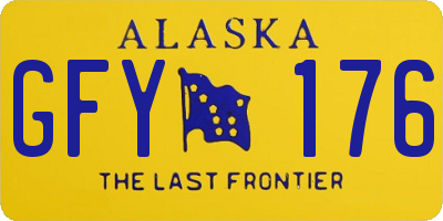 AK license plate GFY176