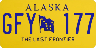 AK license plate GFY177