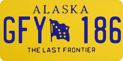 AK license plate GFY186