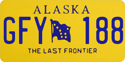 AK license plate GFY188
