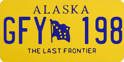 AK license plate GFY198