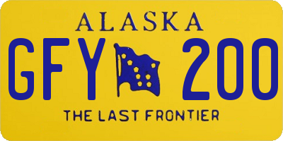 AK license plate GFY200