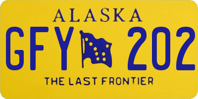 AK license plate GFY202
