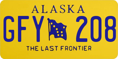 AK license plate GFY208