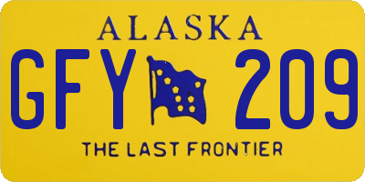 AK license plate GFY209