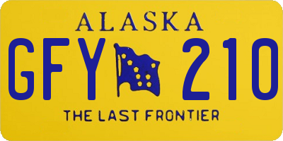 AK license plate GFY210