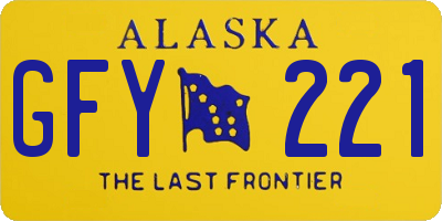 AK license plate GFY221