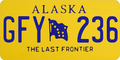 AK license plate GFY236