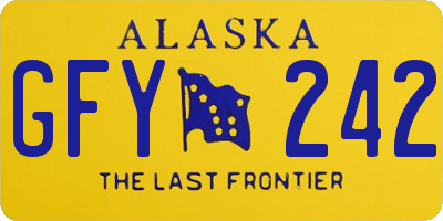 AK license plate GFY242