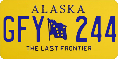 AK license plate GFY244