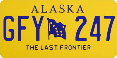 AK license plate GFY247
