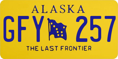 AK license plate GFY257