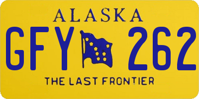 AK license plate GFY262