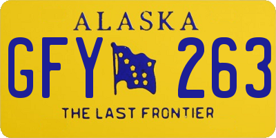 AK license plate GFY263