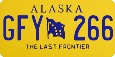 AK license plate GFY266