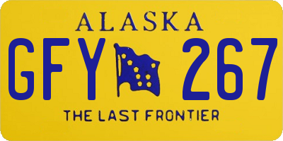 AK license plate GFY267