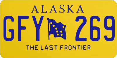 AK license plate GFY269