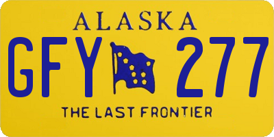 AK license plate GFY277