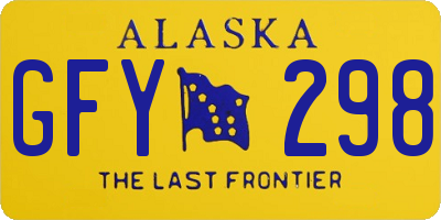 AK license plate GFY298