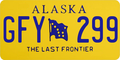 AK license plate GFY299