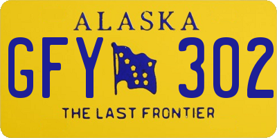 AK license plate GFY302