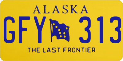 AK license plate GFY313