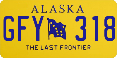 AK license plate GFY318