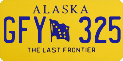 AK license plate GFY325