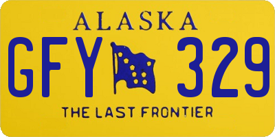 AK license plate GFY329