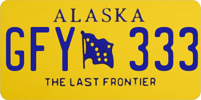 AK license plate GFY333