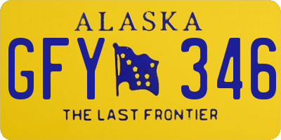 AK license plate GFY346