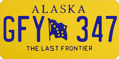 AK license plate GFY347