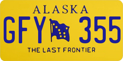 AK license plate GFY355