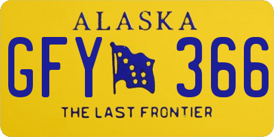 AK license plate GFY366