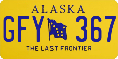 AK license plate GFY367