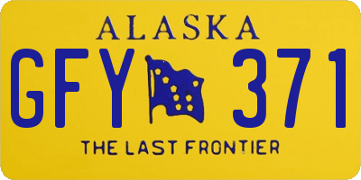 AK license plate GFY371