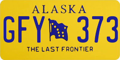 AK license plate GFY373